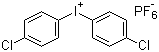 Bis(4-chlorophenyl)iodonium hexafluorophosphate molecular structure (CAS 60565-87-9)