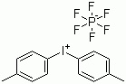 结构式 CAS# 60565-88-0, 4,4'-二甲苯基碘鎓六氟磷酸盐