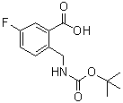 2-[[(tert-Butoxycarbonyl)amino]methyl]-5-fluorobenzoic acid molecular structure (CAS 606080-59-5)