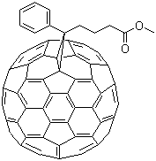 [6,6]-苯基 C71 丁酸甲酯分子结构 (CAS 609771-63-3)