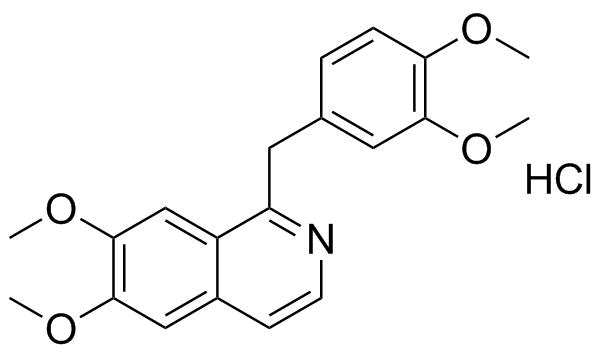 Papaverine hydrochloride molecular structure (CAS 61-25-6)