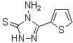 structure of CAS# 61019-27-0, 4-Amino-2,4-dihydro-5-(2-thienyl)-3H-1,2,4-triazole-3-thione;4-Amino-3-mercapto-5-(2-thienyl)-4H-1,2,4-triazole