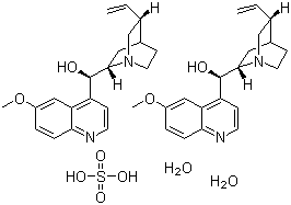 structure of CAS# 6119-70-6, Quinine sulfate dihydrate