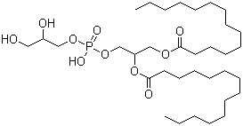 Dimyristoylphosphatidylglycerol molecular structure (CAS 61361-72-6)