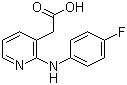 2-[(4-Fluorophenyl)amino]-3-pyridineacetic acid molecular structure (CAS 61494-61-9)