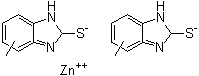Zinc methylmercaptobenzimidazole molecular structure (CAS 61617-00-3)