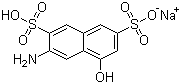 3-Amino-5-hydroxy-2,7-naphthalenedisulfonic acid monosodium salt molecular structure (CAS 61702-42-9)