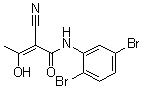 structure of CAS# 62004-35-7, 2-Cyano-N-(2,5-dibromophenyl)-3-hydroxy-2-butenamide