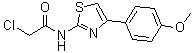 结构式 CAS# 6202-74-0, 2-(2-氯乙酰氨基)-4-(对甲氧基苯基)噻唑