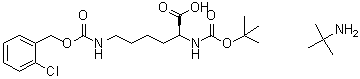 N6-[[(2-Chlorophenyl)methoxy]carbonyl]-N2-[(1,1-dimethylethoxy)carbonyl]-L-lysine compd. with 2-methyl-2-propanamine molecular structure (CAS 62559-79-9)