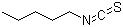 structure of CAS# 629-12-9, 1-Isothiocyanatopentane;1-Pentyl isothiocyanate; Amyl isothiocyanate; Pentyl isothiocyanate; n-Pentyl isothiocyanate