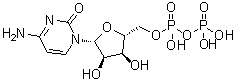 结构式 CAS# 63-38-7, 胞苷 5'-(三氢焦磷酸酯)