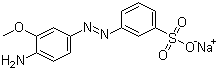 4-氨基-3-甲氧基偶氮苯-3'-磺酸钠盐分子结构 (CAS 6300-07-8)