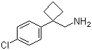 structure of CAS# 63010-09-3, 1-(4-Chlorophenyl)cyclobutanemethanamine