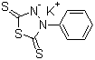 结构式 CAS# 6336-51-2, 5-巯基-3-苯基-1,3,4-噻二唑-2(3H)硫酮钾盐