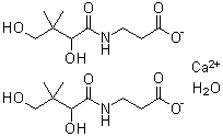 structure of CAS# 63409-48-3, N-(2,4-Dihydroxy-3,3-dimethyl-1-oxobutyl)-beta-alanine calcium salt (2:1) monohydrate