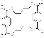 1,4-Butanediol-terephthaloyl chloride cyclic dimer molecular structure (CAS 63440-93-7)