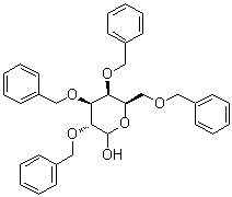 structure of CAS# 6386-24-9, 2,3,4,6-Tetrakis-O-(phenylmethyl)-D-galactopyranose;(3R,4S,5S,6R)-3,4,5-tris(phenylmethoxy)-6-(phenylmethoxymethyl)oxan-2-ol