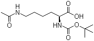 N-叔丁氧羰基-N'-乙酰基-L-赖氨酸分子结构 (CAS 6404-26-8)