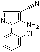 5-Amino-1-(2-chlorophenyl)-1H-pyrazole-4-carbonitrile molecular structure (CAS 64096-89-5)