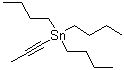 结构式 CAS# 64099-82-7, 1-丙炔基三丁基锡烷