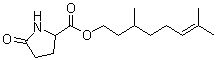 5-Oxo-DL-proline 3,7-dimethyl-6-octenyl ester molecular structure (CAS 64431-70-5)