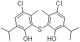 2,2'-Thiobis[4-chloro-6-isopropyl-3-methylphenol] molecular structure (CAS 64633-23-4)