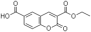 2-Oxo-2H-1-benzopyran-3,6-dicarboxylic acid 3-ethyl ester molecular structure (CAS 6468-72-0)