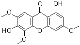 3,8-二羟基-2,4,6-三甲氧基氧杂蒽酮分子结构 (CAS 65008-17-5)