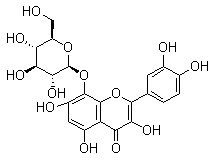 structure of CAS# 652-78-8, Gossypin;Gossypetin 8-glucoside; 2-(3,4-dihydroxyphenyl)-3,5,7-trihydroxy-8-[(2S,3R,4S,5S,6R)-3,4,5-trihydroxy-6-(hydroxymethyl)oxan-2-yl]oxychromen-4-one