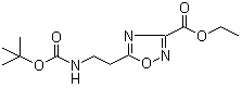 5-[2-[[(1,1-Dimethylethoxy)carbonyl]amino]ethyl]-1,2,4-oxadiazole-3-carboxylic acid ethyl ester molecular structure (CAS 652158-82-2)