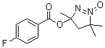 4-Fluorobenzoic acid 4,5-dihydro-3,5,5-trimethyl-3H-pyrazol-3-yl ester N-oxide476 molecular structure (CAS 65441-88-5)