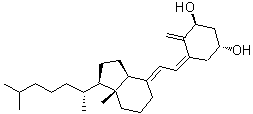 结构式 CAS# 65445-14-9, (1alpha,3beta,5E,7E)-9,10-开环胆甾-5,7,10(19)-三烯-1,3-二醇