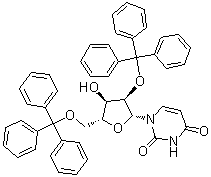 2',5'-双(三苯甲基)尿苷分子结构 (CAS 6554-11-6)