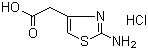 结构式 CAS# 66659-20-9, 2-(2-氨基噻唑-4-基)乙酸盐酸盐; 氨基噻唑乙酸盐酸盐