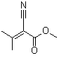 structure of CAS# 6666-75-7, 2-cyano-3-methyl-2-butenoic acid methyl ester;Methyl 2-cyano-2-(isopropylidene)acetate; Methyl 2-cyano-3-methyl-2-butenoate; Methyl alpha-cyano-alpha-(isopropylidene)acetate; NSC 66529
