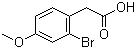 2-Bromo-4-methoxyphenylacetic acid molecular structure (CAS 66916-99-2)