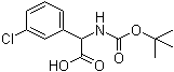3-Chloro-alpha-[[(1,1-dimethylethoxy)carbonyl]amino]benzeneacetic acid molecular structure (CAS 669713-92-2)