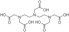 Diethylenetriaminepentaacetic acid molecular structure (CAS 67-43-6)