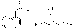 1-萘乙酸三乙醇胺盐分子结构 (CAS 67026-10-2)