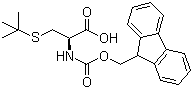 Fmoc-S-tert-butyl-L-cysteine molecular structure (CAS 67436-13-9)