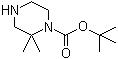 2,2-二甲基哌嗪-1-羧酸叔丁酯分子结构 (CAS 674792-07-5)