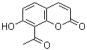 8-Acetyl-7-hydroxy-2H-1-benzopyran-2-one molecular structure (CAS 6748-68-1)