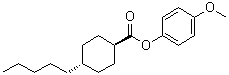 结构式 CAS# 67589-52-0, 4-甲氧基苯基 反式-4-戊基环己烷羧酸酯