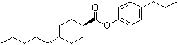 trans-4-Pentylcyclohexanecarboxylic acid 4-propylphenyl ester molecular structure (CAS 67589-71-3)