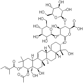 Escin molecular structure (CAS 6805-41-0)