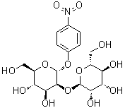 4-Nitrophenyl 2-O-alpha-D-mannopyranosyl-alpha-D-mannopyranoside molecular structure (CAS 68462-57-7)