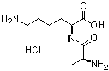 L-丙氨酰-L-赖氨酸单盐酸盐分子结构 (CAS 68973-27-3)