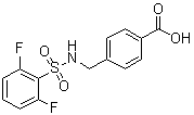 4-[[[(2,6-二氟苯基)磺酰基]氨基]甲基]苯甲酸分子结构 (CAS 690646-12-9)
