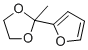2-(2-Methyl[1,3]dioxolane-2-yl)furan molecular structure (CAS 69536-36-3)